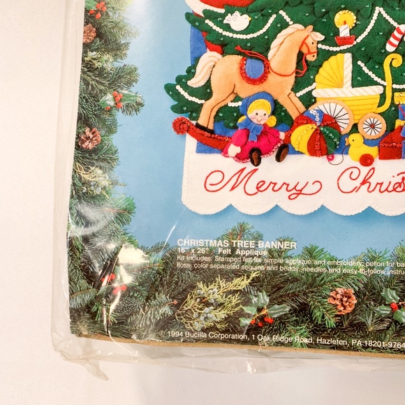 BUCILLA® 'Christmas Tree Banner' Felt Applique Kit - Picture 5 of 8